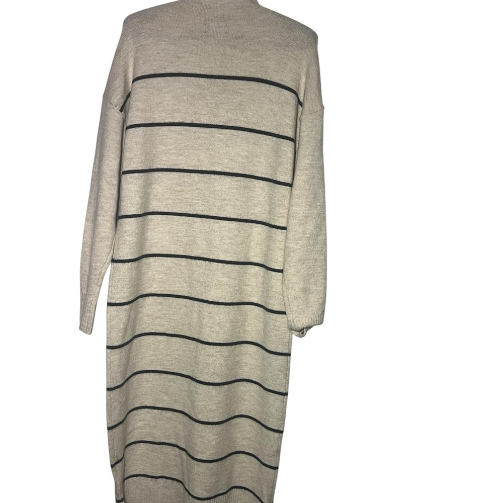 a new day Beige and Black Striped Midi Dress